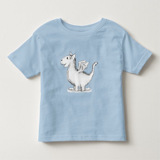 T-shirt Pour Les Tous Petits Croquis de dragon (Devant)