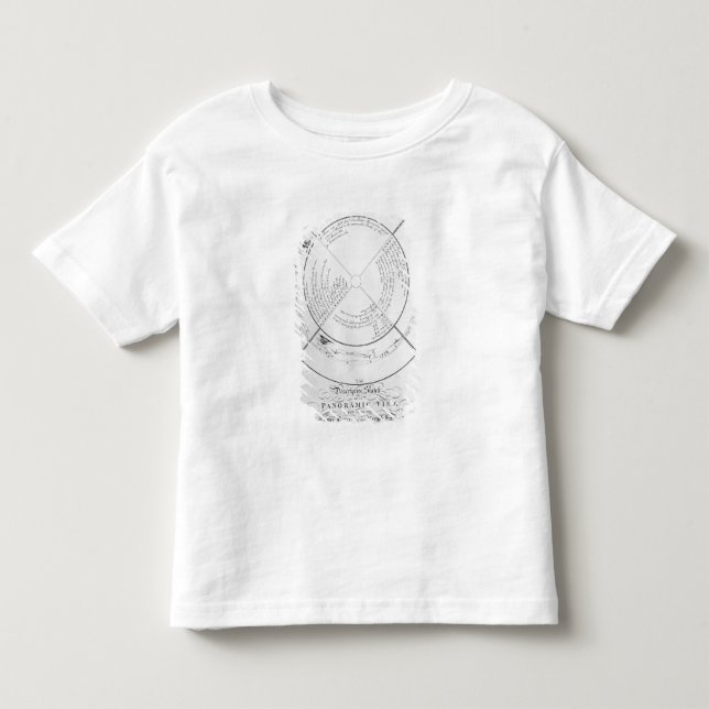 T-shirt Pour Les Tous Petits Croquis descriptif d'une vue panoramique (Devant)