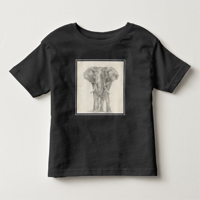 T-shirt Pour Les Tous Petits Croquis éléphant (Devant)
