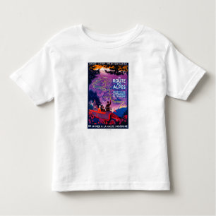 T-shirt Pour Les Tous Petits Cru PosterEurope de DES Alpes d'itinéraire de La