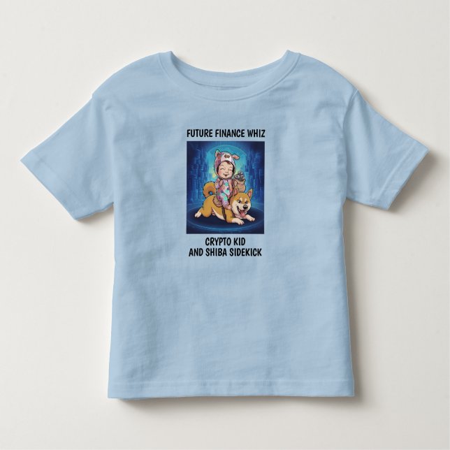 T-shirt Pour Les Tous Petits Crypto bébé et chien (Devant)