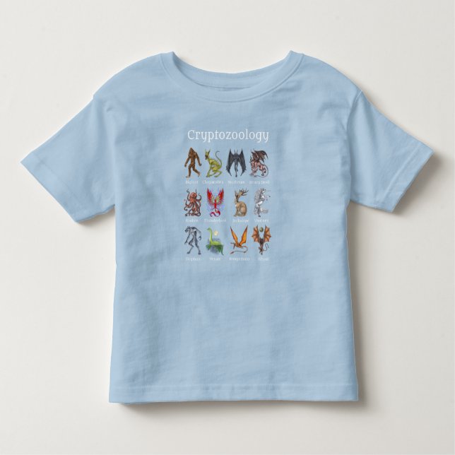 T-shirt Pour Les Tous Petits Cryptozoologie Cryptid Créatures (Devant)