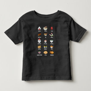 T-shirt Pour Les Tous Petits Cuisine asiatique Cuisine Kawaii Rice Sushi Poisso