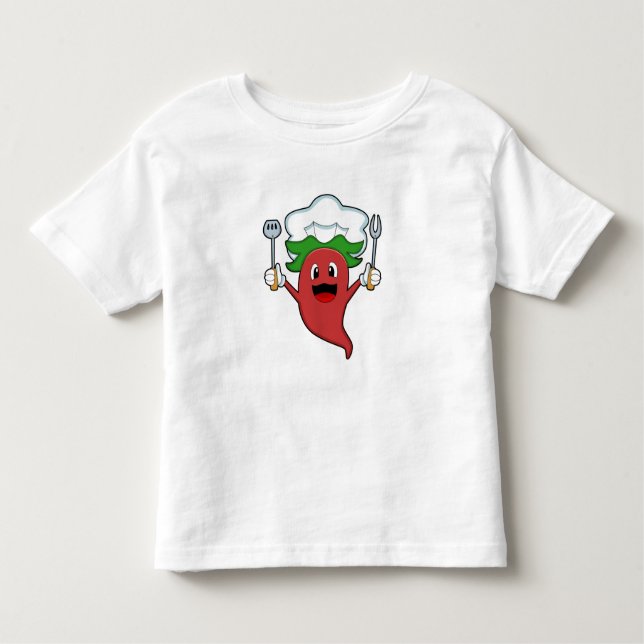 T-shirt Pour Les Tous Petits Cuisinier de poivre Vegan (Devant)