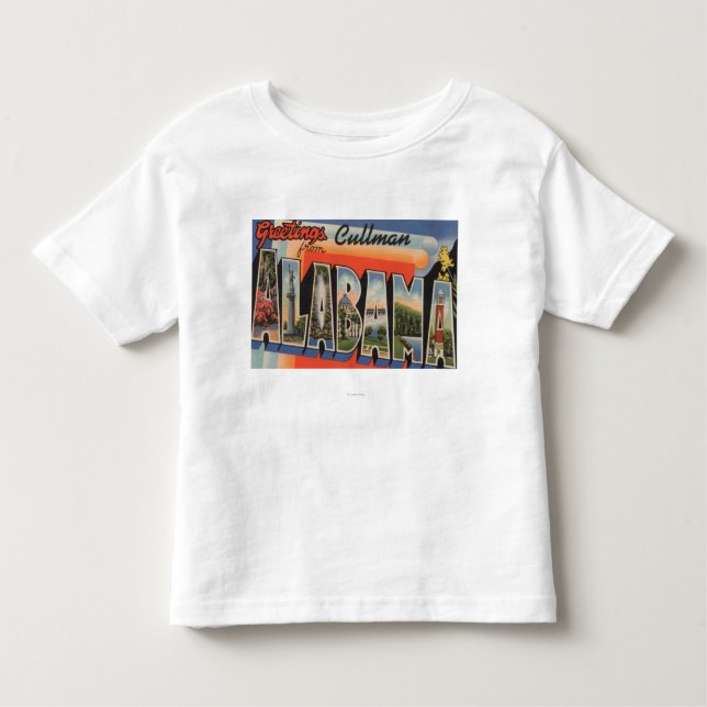 T-shirt Pour Les Tous Petits Cullman, Alabama - grandes scènes de lettre (Devant)