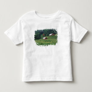 T-shirt Pour Les Tous Petits Culture du tabac et paire de granges à tabac rouge