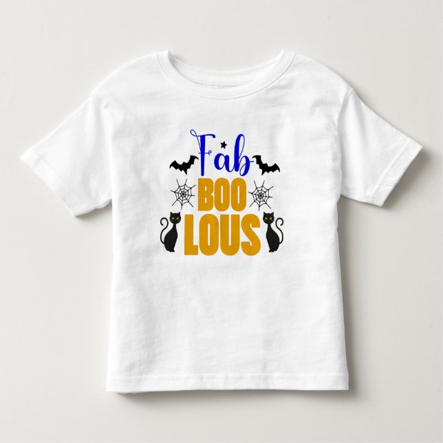 T-shirt Pour Les Tous Petits Cume FABULE Halloween Chat noir (Devant)