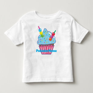 T-shirt Pour Les Tous Petits CUPCAKE Blue Hawaii