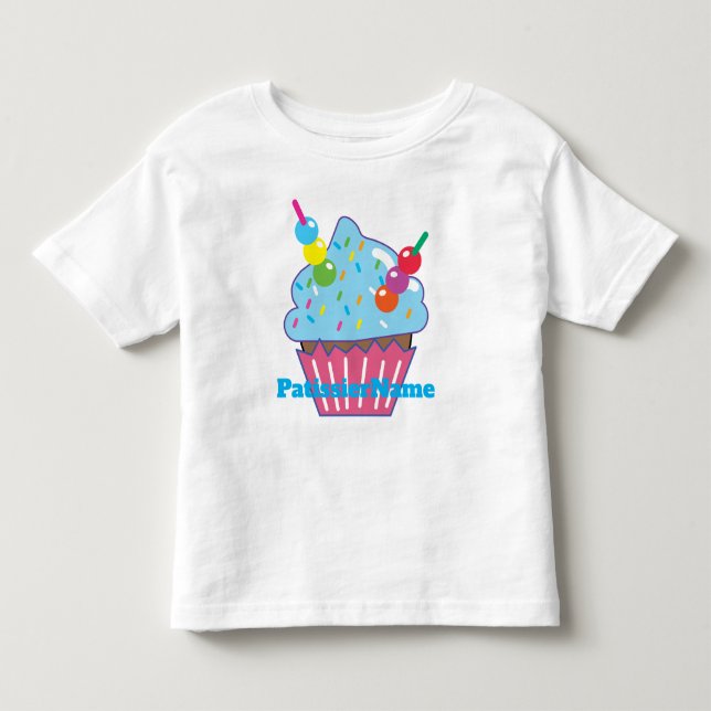 T-shirt Pour Les Tous Petits CUPCAKE Blue Hawaii (Devant)