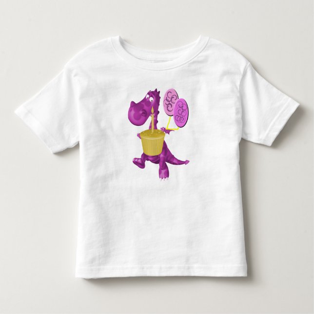 T-shirt Pour Les Tous Petits Cupcake Dragon Et Ballons (Devant)
