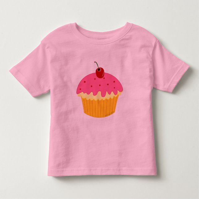 T-shirt Pour Les Tous Petits Cupcake rose (Devant)