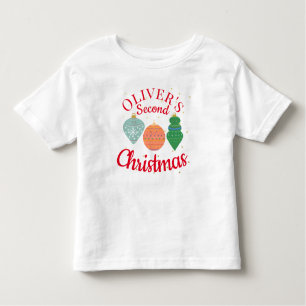 T-shirt Pour Les Tous Petits Custom Cute Kawaii Ornement Deuxième Noël