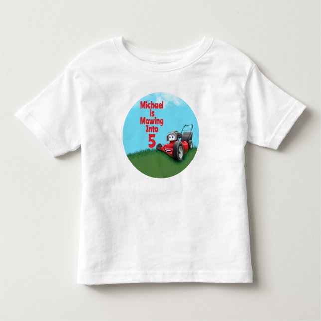 T-shirt Pour Les Tous Petits Custom Lawn Mower Birthday (Devant)