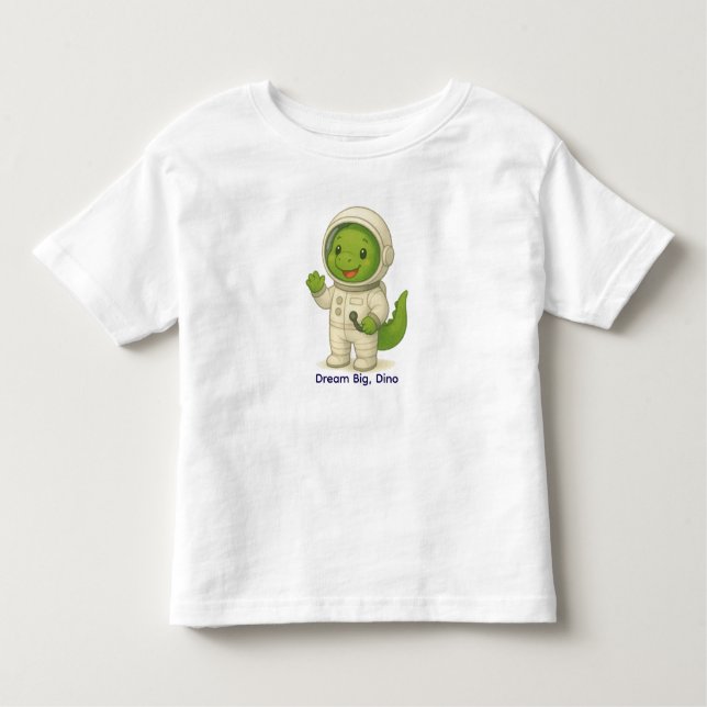 T-shirt Pour Les Tous Petits Cute Astronaut Dinosaur – Dino Jobs (Devant)