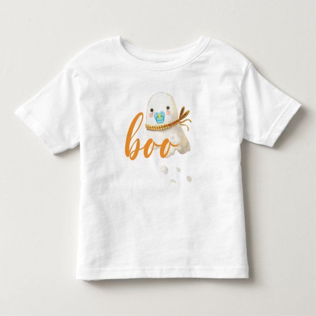 T-shirt Pour Les Tous Petits Cute Baby Ghost Pacifier Écharpe Boo (Devant)