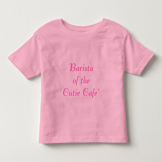 T-shirt Pour Les Tous Petits Cute Barista Du Cutie Cafe' Cote (Devant)