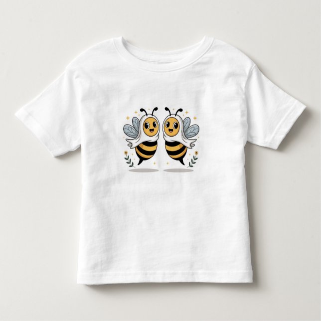 T-shirt Pour Les Tous Petits Cute Bees Illustration for Kids (Devant)