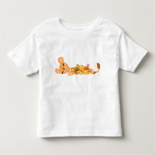T-shirt Pour Les Tous Petits Cute Cartoon Mum Lion et Cubs Vêtements pour enfan