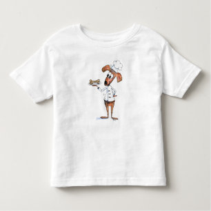 T-shirt Pour Les Tous Petits Cute chef de chien Whimsical