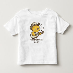 T-shirt Pour Les Tous Petits Cute Cowboy Baby Chick Jouer Guitare Personnalisée
