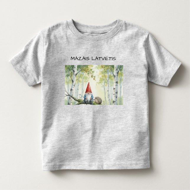 T-shirt Pour Les Tous Petits Cute Custom Latvian Latvietis gnome (Devant)
