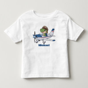 T-shirt Pour Les Tous Petits Cute Dinosaur Avion Cessna Volant, Personnalisé