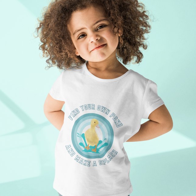 T-shirt Pour Les Tous Petits Cute Duckling faire un splash (Créateur téléchargé)