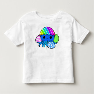 T-shirt Pour Les Tous Petits Cute Easter Octopus Kids Shirt with Colorful Eggs