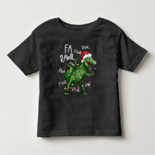 T-shirt Pour Les Tous Petits Cute Fa Rawr Rawr Chantant Dinosaure de Noël