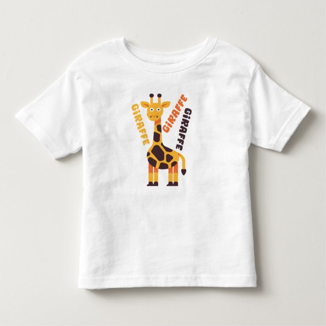 T-shirt Pour Les Tous Petits Cute Giraffe, Cadeau d'anniversaire (Devant)