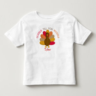 T-shirt Pour Les Tous Petits CUTE Gobble Jusqu'À ce que vous tourbillonniez Tha