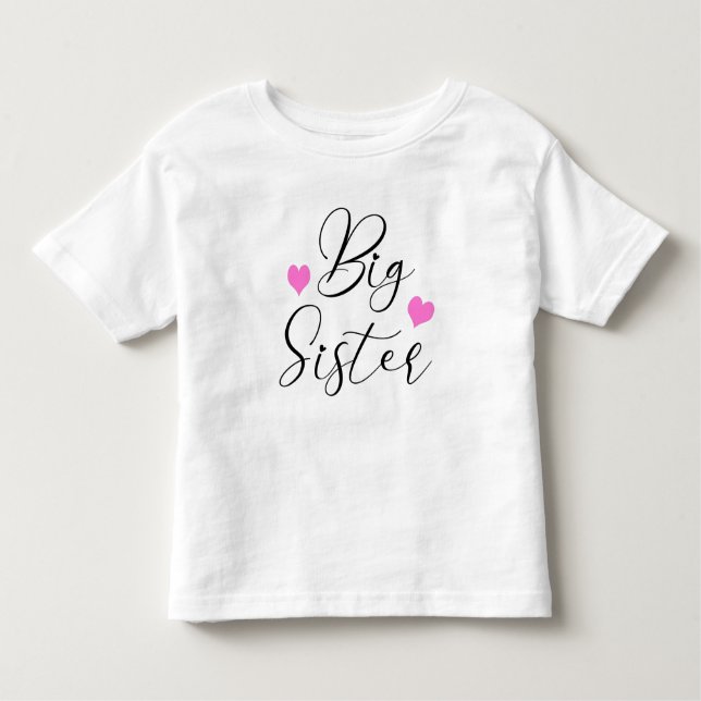 T-shirt Pour Les Tous Petits Cute Grande Soeur (Devant)