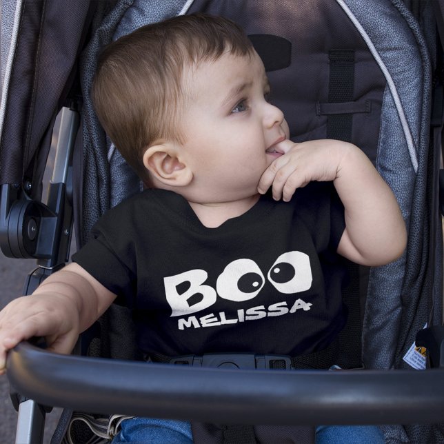 T-shirt Pour Les Tous Petits Cute Halloween Baby Boo Personnalisé (Cute Halloween toddler t-shirt.)