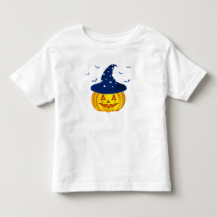 T-shirt Pour Les Tous Petits Cute Halloween Citrouille & chauves-souris blanc