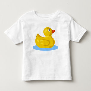 T-shirt Pour Les Tous Petits Cute Jaune Caoutchouc Ducky Cartoon Canard Baignad