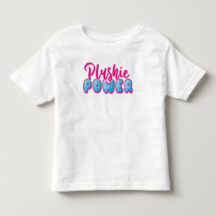 T-shirt Pour Les Tous Petits Cute Kawaii Pink Blue Plushie Power