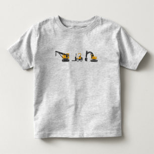 T-shirt Pour Les Tous Petits Cute Kids Équipement Lourd Machines de constructio