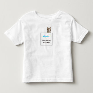 T-shirt Pour Les Tous Petits Cute Kitten Chat Kitty Adorable Nom Personnalisé