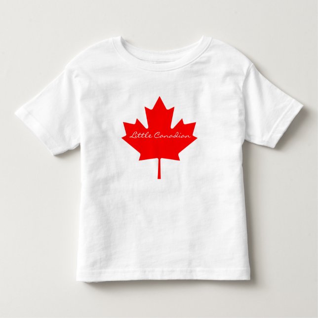 T-shirt Pour Les Tous Petits Cute Little Canadian red maple leaf Canada Tdle (Devant)
