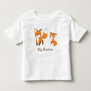 T-shirt Pour Les Tous Petits Cute Little Foxes - Big Brother