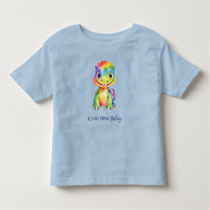 T-shirt Pour Les Tous Petits Cute Magique Rainbow Dinosaur Bonne fête d'anniver