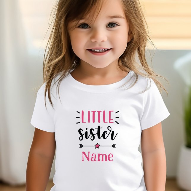 T-shirt Pour Les Tous Petits Cute Petite Soeur Personnalisée (Cute Personalized Little Sister t-shirt )