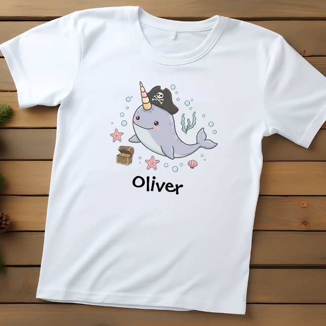 T-shirt Pour Les Tous Petits Cute Pirate Narwhal (Créateur téléchargé)