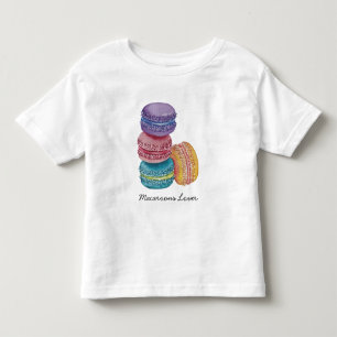 T-shirt Pour Les Tous Petits Cute Rainbow Macaroons In Watercolor