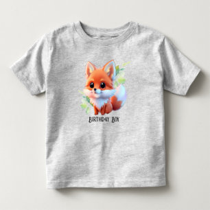 T-shirt Pour Les Tous Petits Cute renard dessin bois animaux forêt amis de la f
