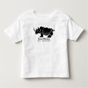 T-shirt Pour Les Tous Petits Cute Save RHINOS - Afrique - Amoureux des animaux