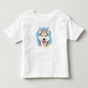 T-shirt Pour Les Tous Petits Cute Siberian Husky Chien Wolf Funny huskies Chien
