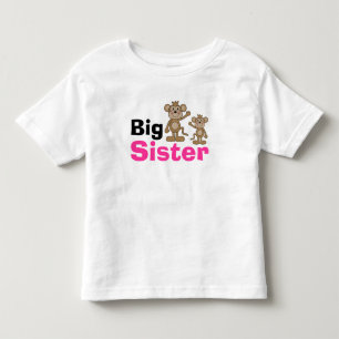 T-shirt Pour Les Tous Petits Cute Singe Big Soeur