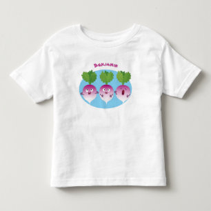 T-shirt Pour Les Tous Petits Cute turnip légumes trio chanter dessin animé
