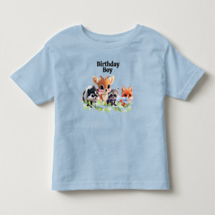 T-shirt Pour Les Tous Petits Cute Woodland amis renard skunk raccoon cerf